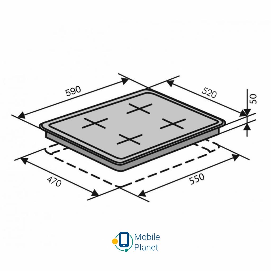 VENTOLUX HSF640-H2G CEST (BK) Тип поверхні: газова; Матеріал