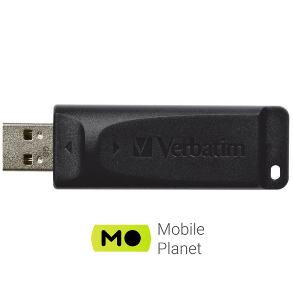 Verbatim 32GB Slider Black USB 2.0 (98697) (UA) Максимальна швидкість читання 10 Мбайт/сек