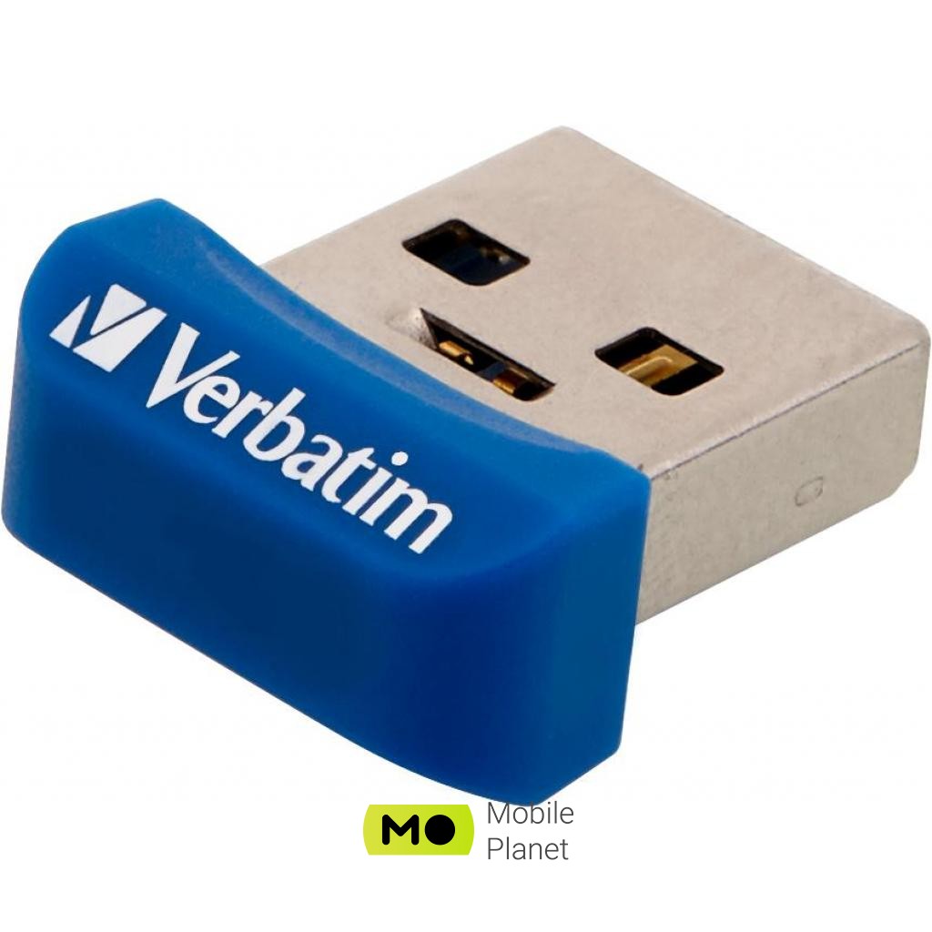 Verbatim 32GB Store n Stay NANO Blue USB 3.0 (98710) (UA) Об'єм пам'яті 32 Gb