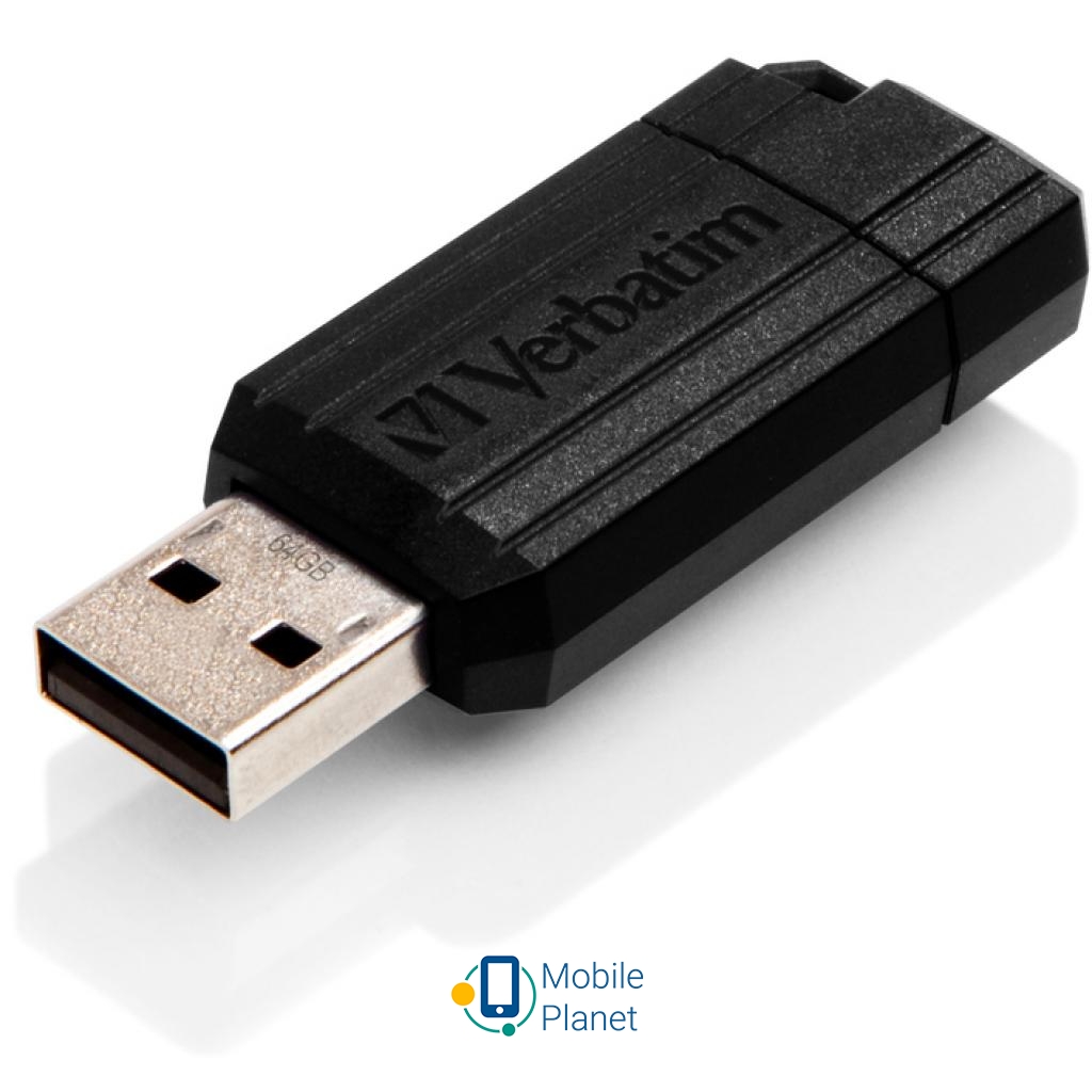 Verbatim 64GB Store 'n' Go PinStripe Black USB 2.0 (49065) (UA) Модель 64GB Store 'n' Go PinStripe Black USB 2.0