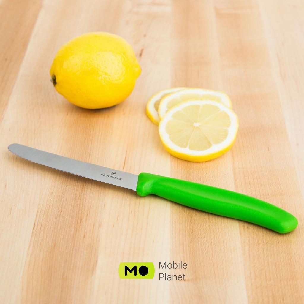 Victorinox SwissClassic для нарезки 8 см, волнистое лезвие, зеленый (6.7636.L114) (UA) Тип ножа Классический