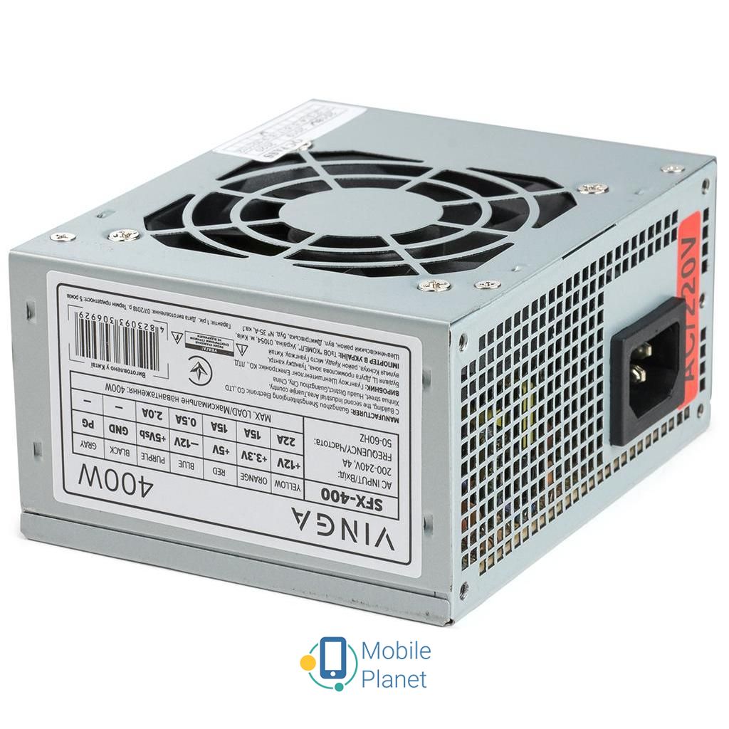 Vinga 400W (SFX-400) (UA) Стандарт БП ATX 12V v2.3