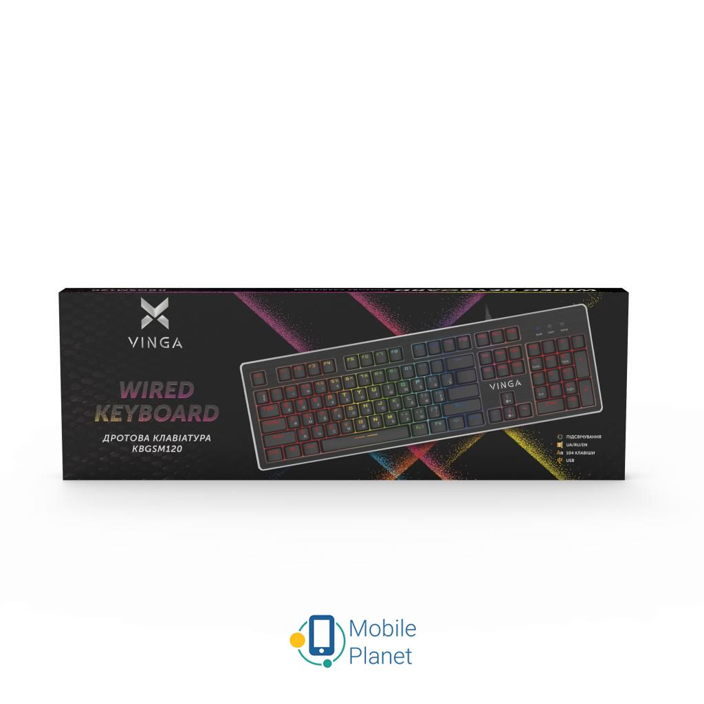 Vinga KBGSM120 Black Тип: ігрова, дротова, з