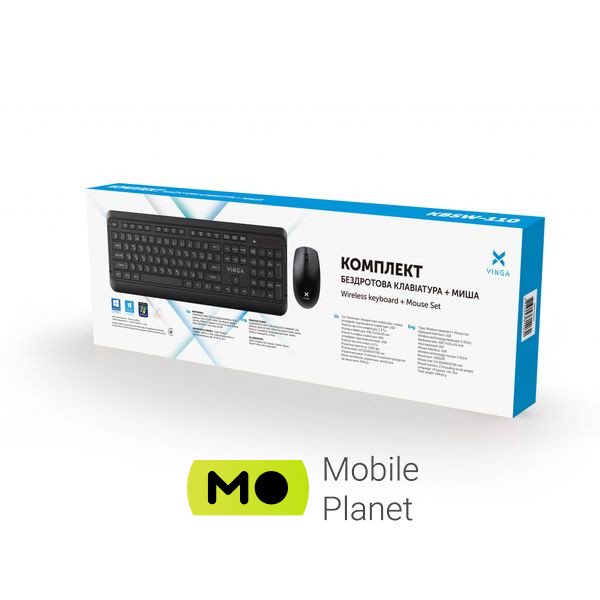 Vinga KBSW-110 Black Формат клавиатуры полноразмерная