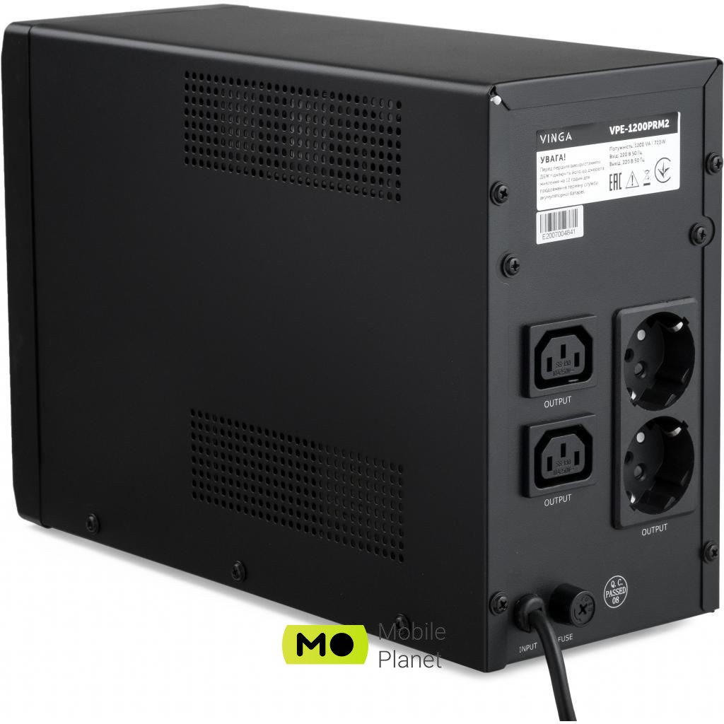 Vinga LED 1200VA (VPE-1200PRM2) (VPE-1200PRM2) (UA) Клас товару: для