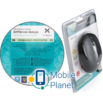 Vinga MSW-908 Silent Click grey Тип: Бездротові; Призначення: