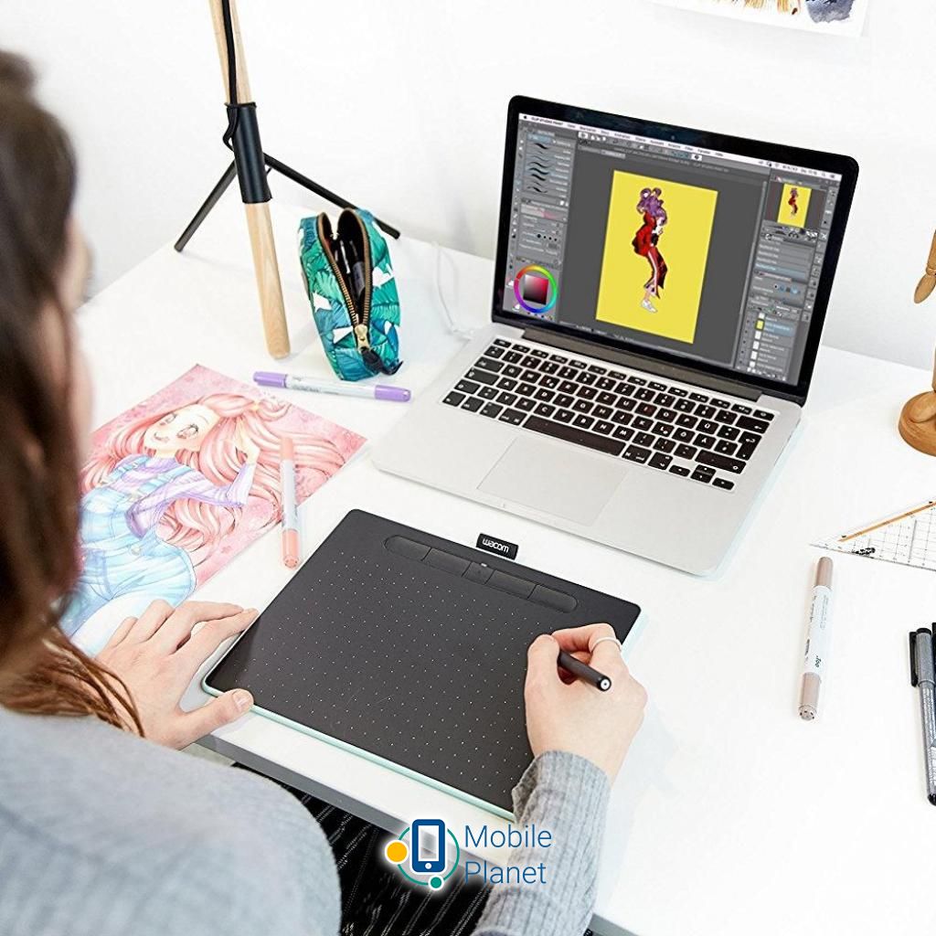 Wacom Intuos M Bluetooth pistachio (CTL-6100WLE-N) Розміри робочої поверхні: 216 x 135