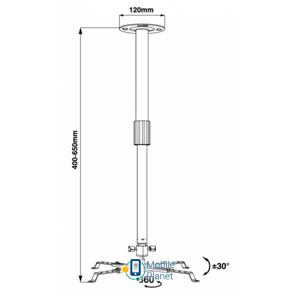 Walfix PB-15B (UA) Тип: Штанга; Тип кріплення: