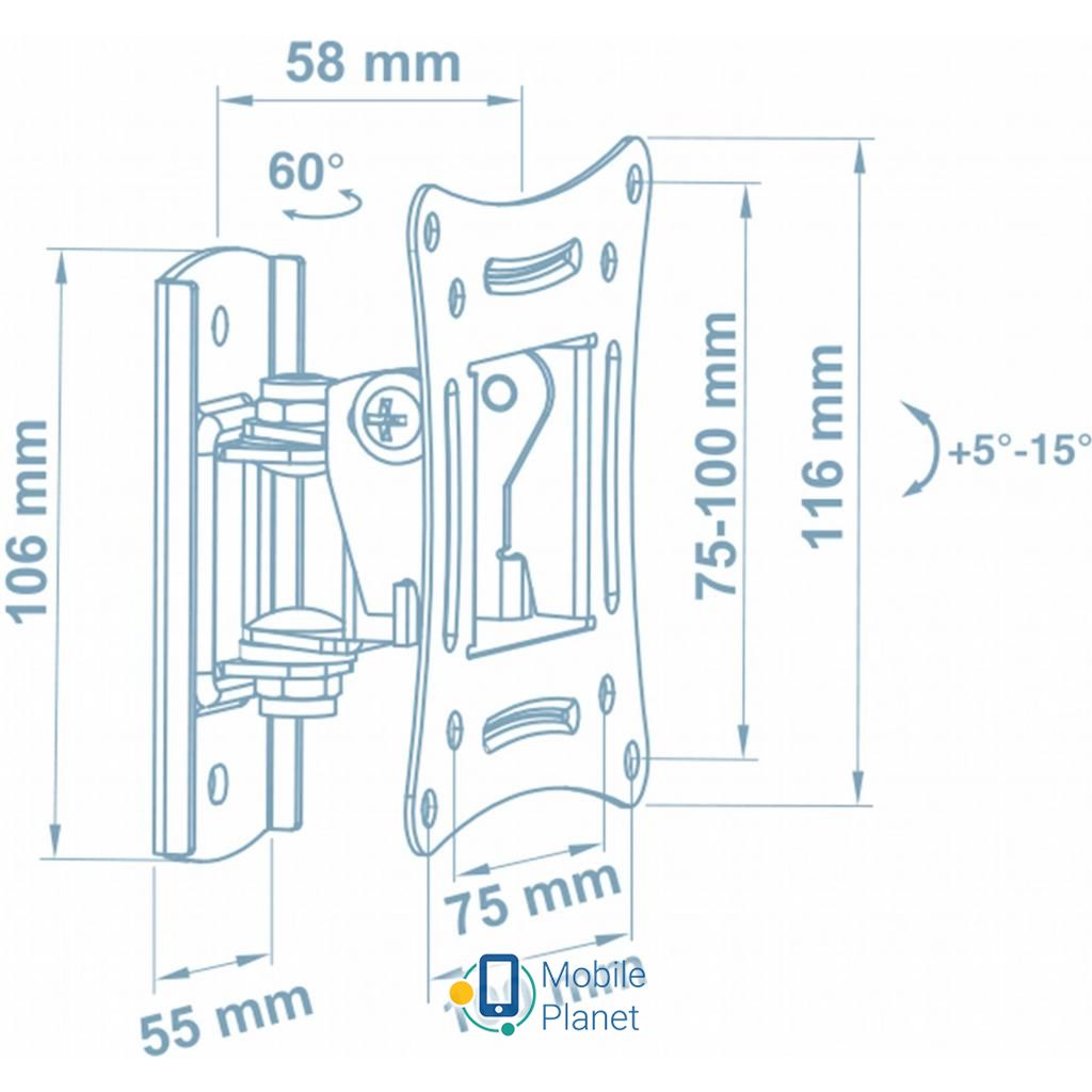 Walfix R-243B Тип: поворотно-наклонный;