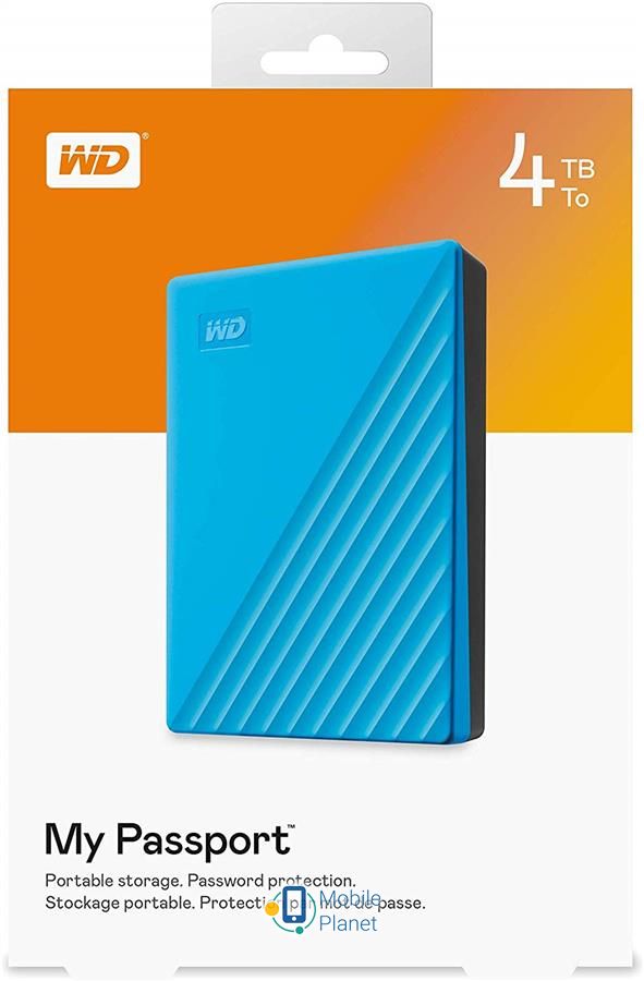 WD My Passport USB 3.2 Gen 1 (WDBPKJ0040BBL-WESN) (UA) Тип: зовнішній; Призначення: для