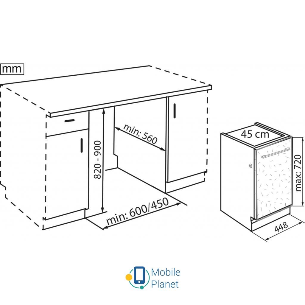 Whirlpool WSIC3M27C Тип інсталяції: Вбудований;