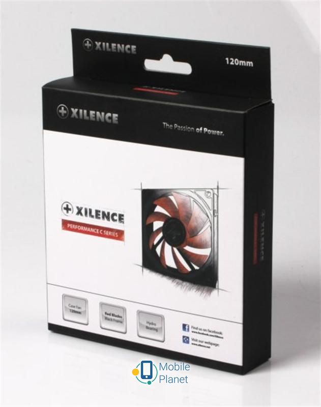 Xilence XPF120.R (XF039), 120х120х25мм, 3-pin + 4-pin, Black / Red Тип вентилятор