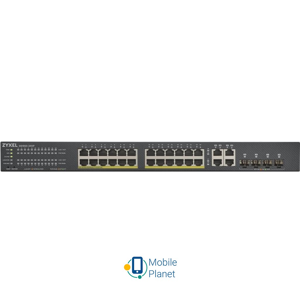 ZyXel GS1920-24HPv2 (UA) Тип: управляемый; Форм-фактор: в