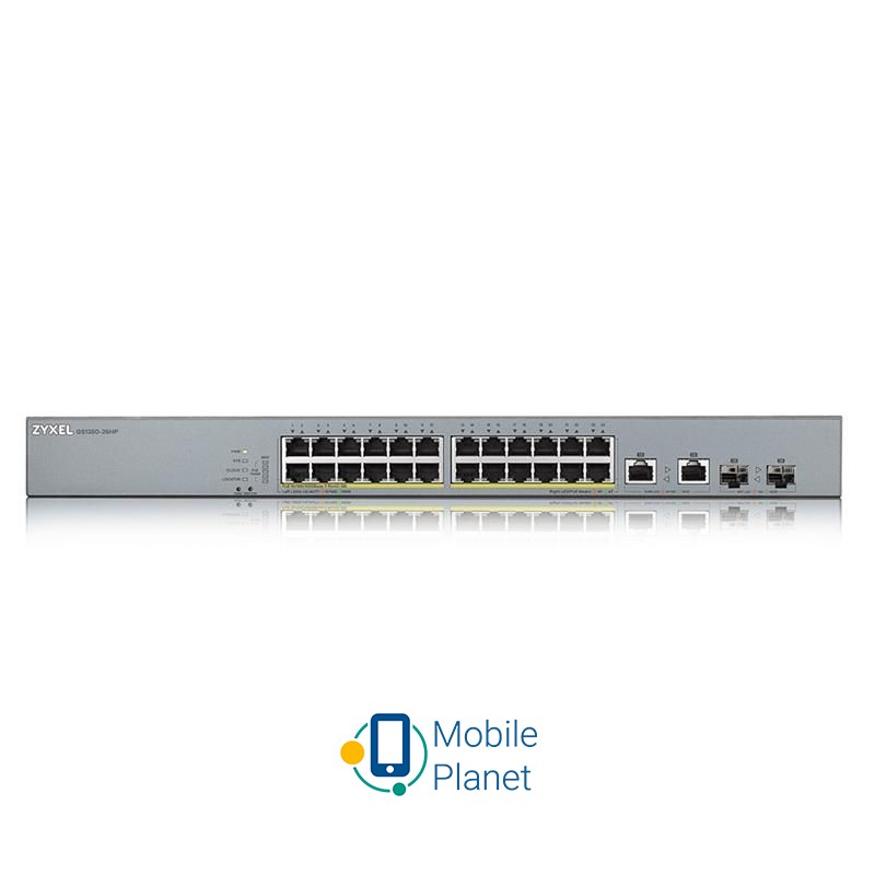 ZYXEL GS1350-26HP Порти 10 / 100 Мбіт / с: немає; Порти