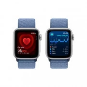 Apple Watch SE 2 GPS 40mm Silver Aluminium Case with Winter Blue Sport Loop (MRE33)