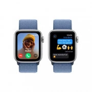 Apple Watch SE 2 GPS 40mm Silver Aluminium Case with Winter Blue Sport Loop (MRE33)