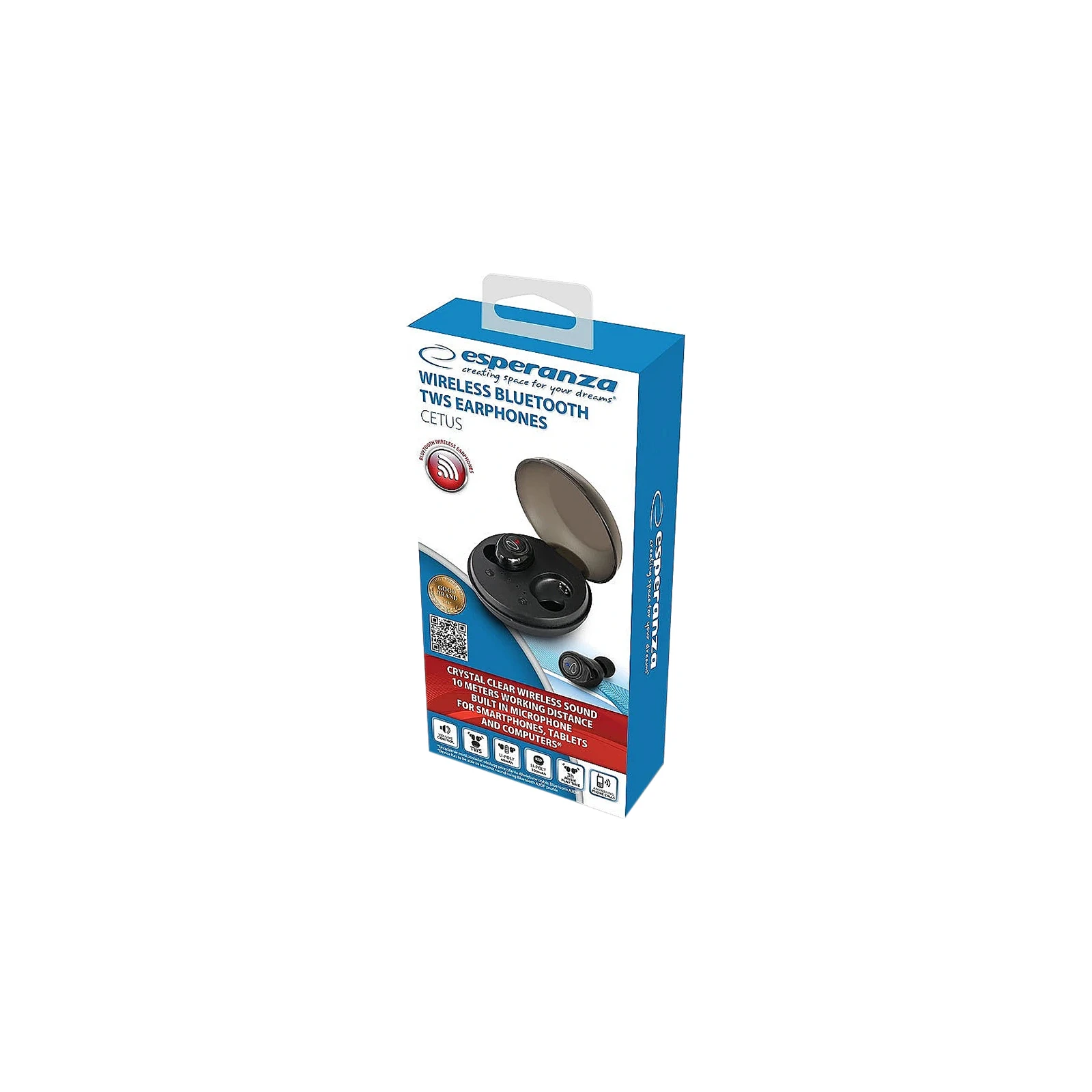 Esperanza Earphones Cetus (EH229K) (UA) Тип: TWS (True Wireless Stereo); Назначение:
