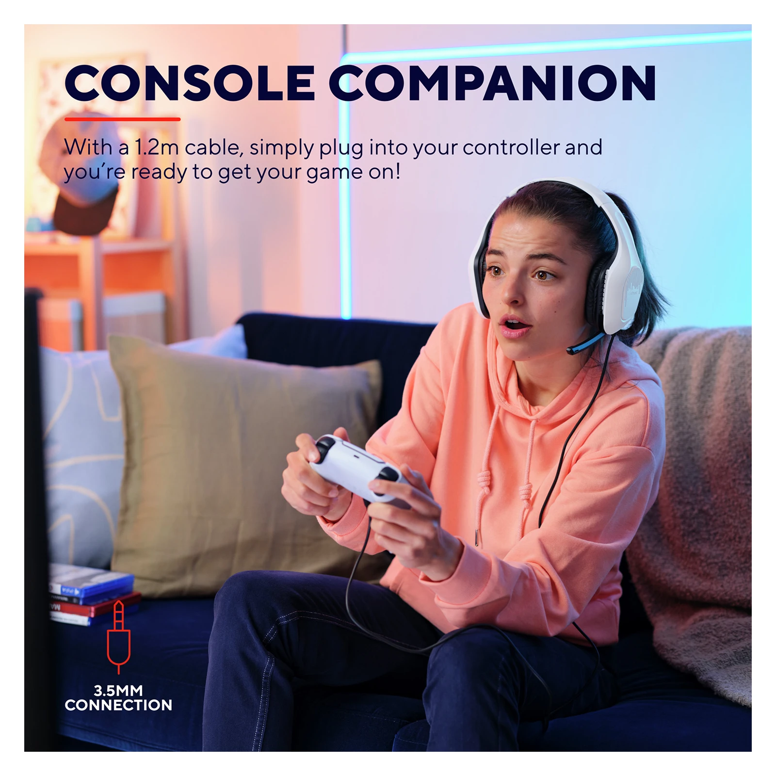 Trust GXT 415PS Zirox For Playstation White (24993) (UA) Тип: геймерські (ігрові);