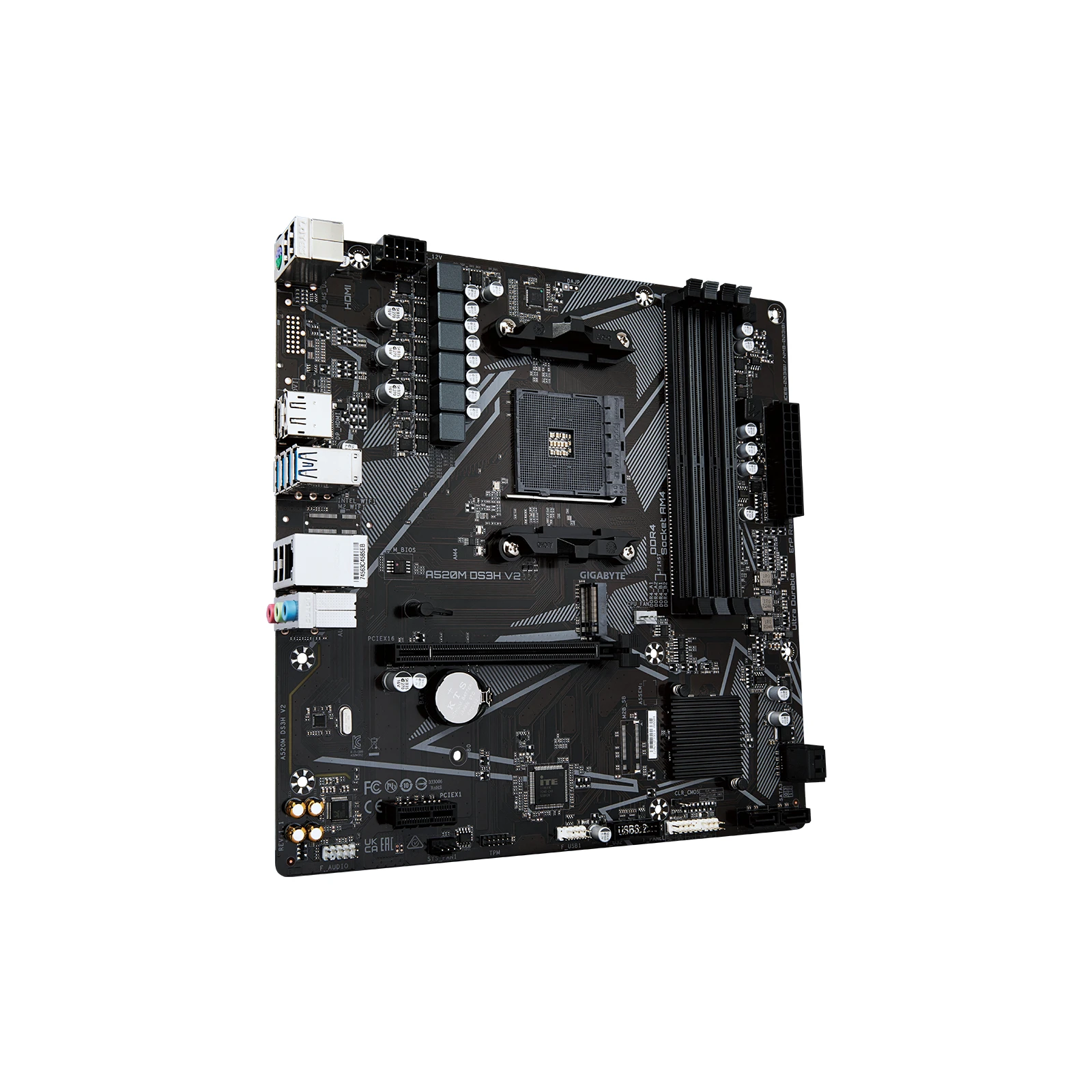 GIGABYTE A520M DS3H V2 (UA) Назначение: обычная; Сокет: AM4;