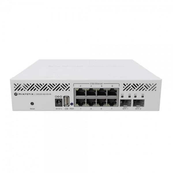 Комутатор керований рівня 3 Mikrotik CRS310-8G+2S+IN (UA) Бренд: Mikrotik; Кількість портів SFP+: