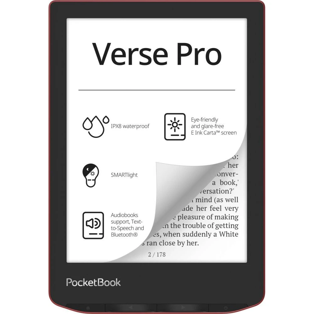 PocketBook 634 Verse Pro Passion Red (PB634-3-CIS) (UA) Бренд: PocketBook; Диагональ, дюймы: 6;