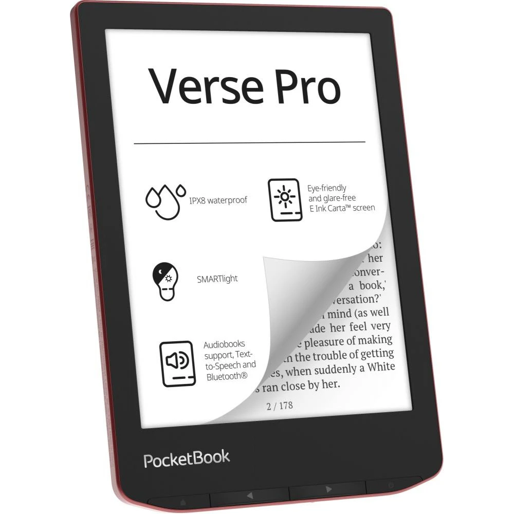 PocketBook 634 Verse Pro Passion Red (PB634-3-CIS) (UA) Тип матрицы E Ink Carta HD
