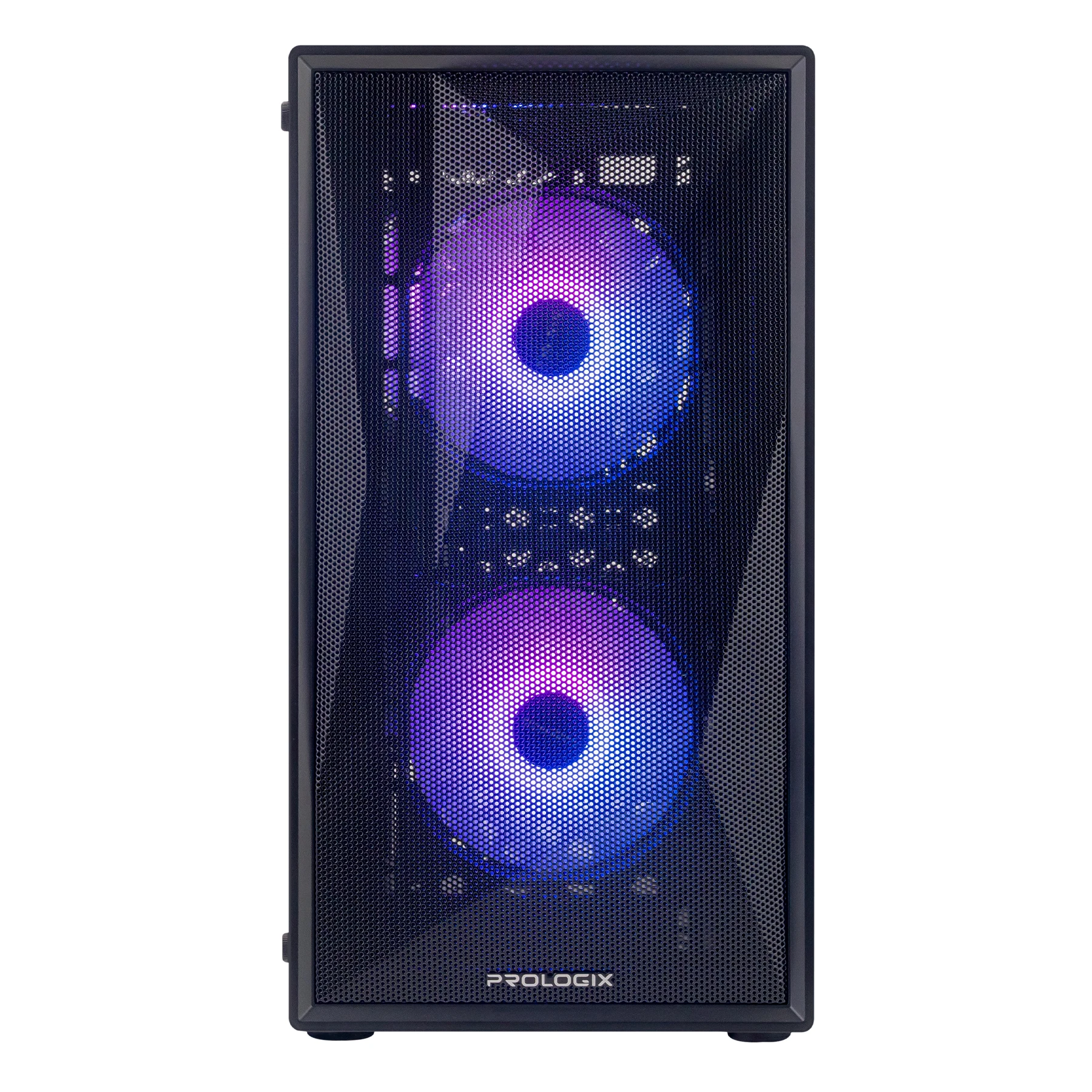 Prologix E102 Tempered Glass&Mesh Black (UA) Типоразмер: Minitower; Форм-фактор