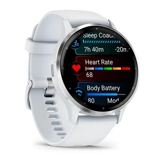 Garmin Venu 3 Slate S. Steel Bezel w. Black Case and S. Band (010-02784-00) Пульсометр есть