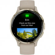 Garmin Venu 3S Soft Gold Stainless Steel Bezel with French Gray Case and Sport Band (010-02785-02/52)