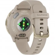 Garmin Venu 3S Soft Gold Stainless Steel Bezel with French Gray Case and Sport Band (010-02785-02/52)