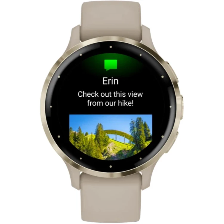 Garmin Venu 3 Soft Gold Stainless Steel Bezel with French Gray Case and Sport Band (010-02785-02/52) Android є