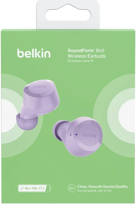 Belkin Soundform Bolt True Wireless Lavender (AUC009BTLV) (UA) Тип: бездротові; Призначення:
