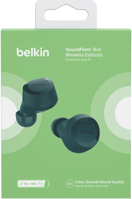 Belkin Soundform Bolt True Wireless Teal (AUC009BTTE) (UA) Тип: бездротові; Призначення: