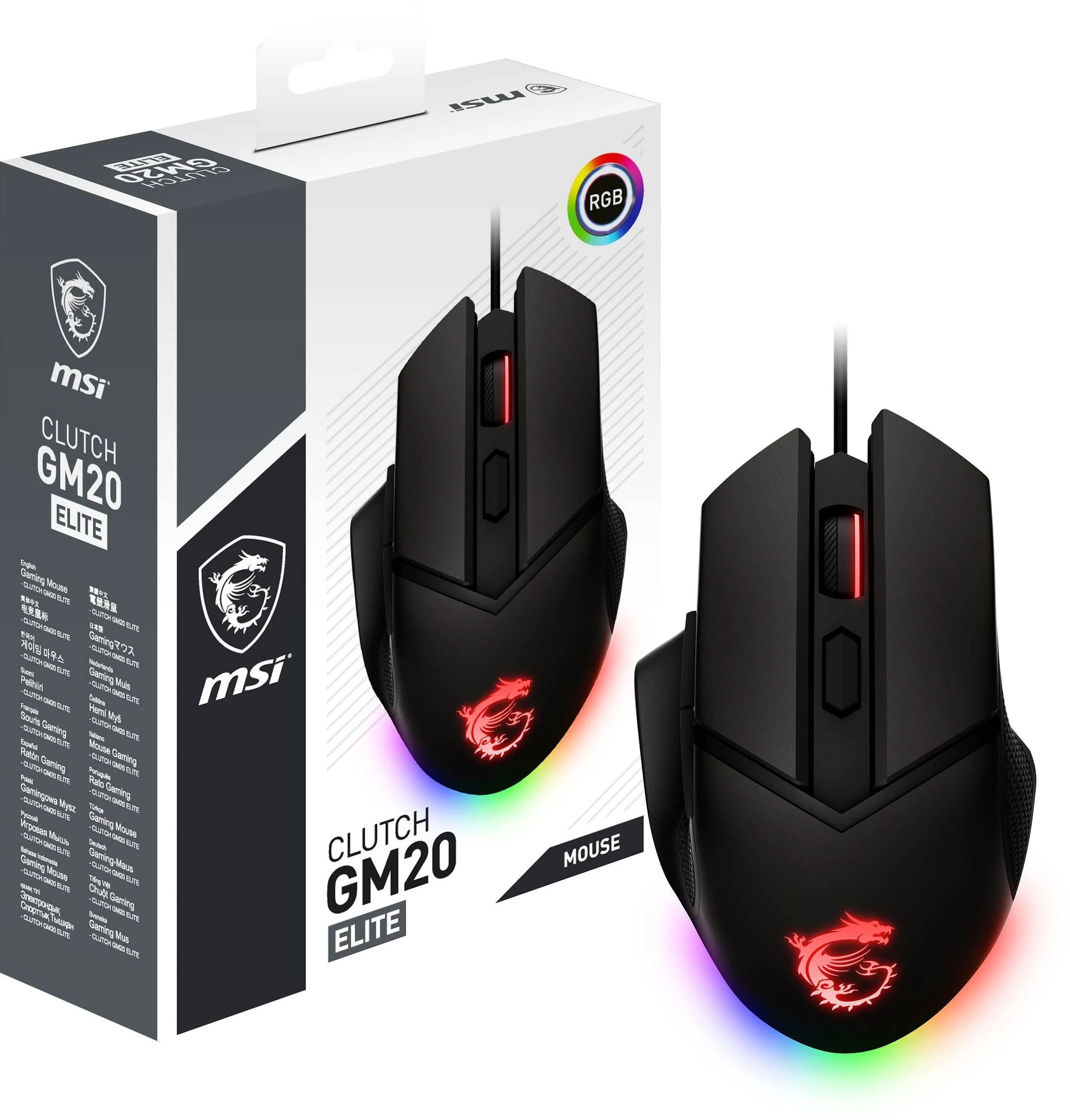 MSI Clutch GM20 Elite GAMING Mouse (S12-0401870-C54) (UA) Тип маніпулятора: миша;