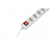 2E 5XSchuko з вимикачем,1.5м, white (2E-U05ESM1.5) (UA)