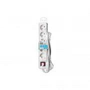 2E 5XSchuko з вимикачем,1.5м, white (2E-U05ESM1.5) (UA)