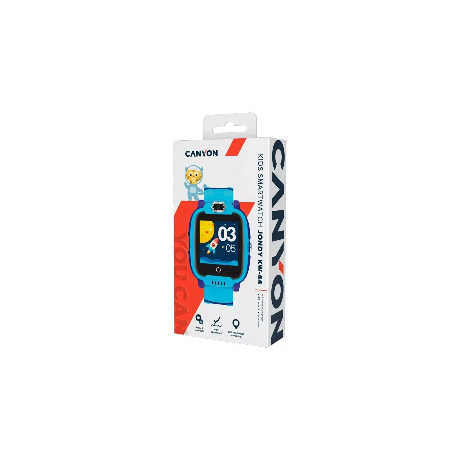 Canyon CNE-KW44BL Jondy KW-44, Kids smartwatch Blue (CNE-KW44BL) (UA) Тип: детские; Форма часов: