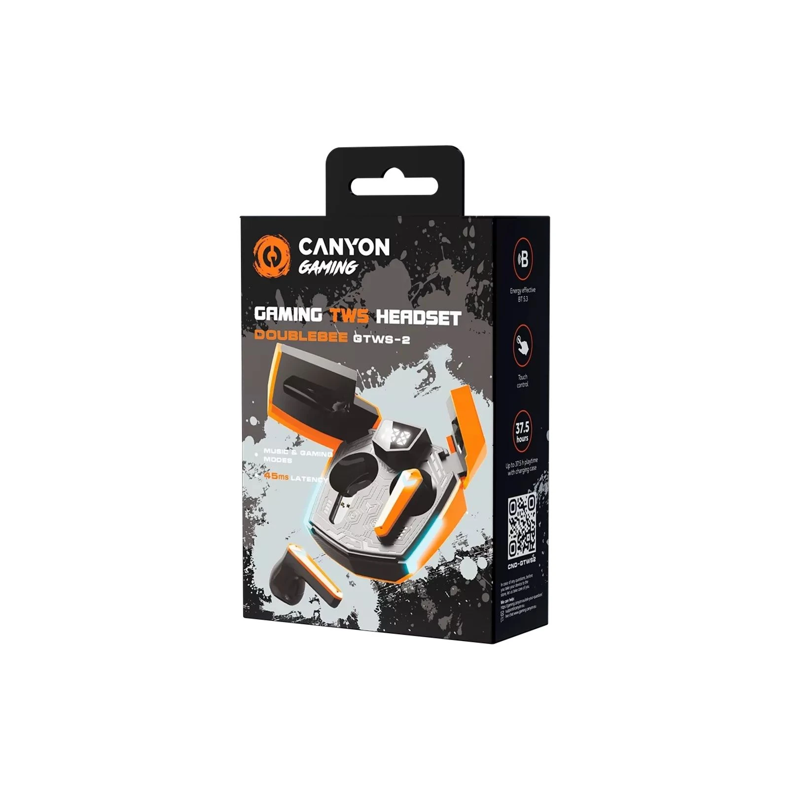Canyon GTWS-2 Gaming Orange (CND-GTWS2O) (UA) Тип: TWS (True Wireless Stereo); Назначение:
