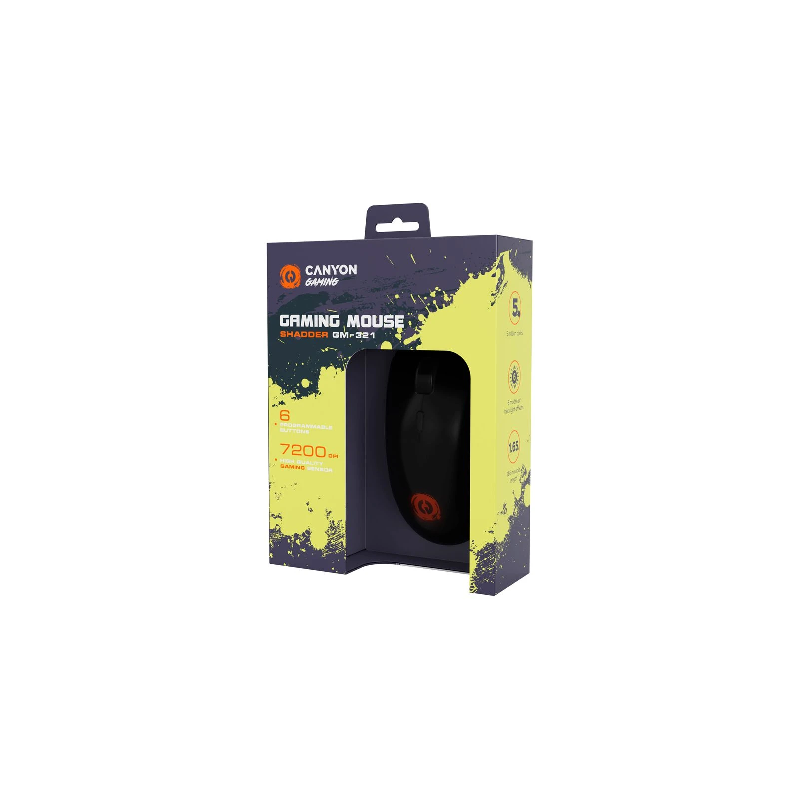 Canyon Shadder GM-321 USB Black (CND-SGM321) (UA) Тип: Геймерські; Підключення: