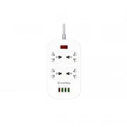 ColorWay 4 розетки/4USB White 1.8м (1QC3.0 + 3 AUTO ID) (CW-CHU44QW) (UA)