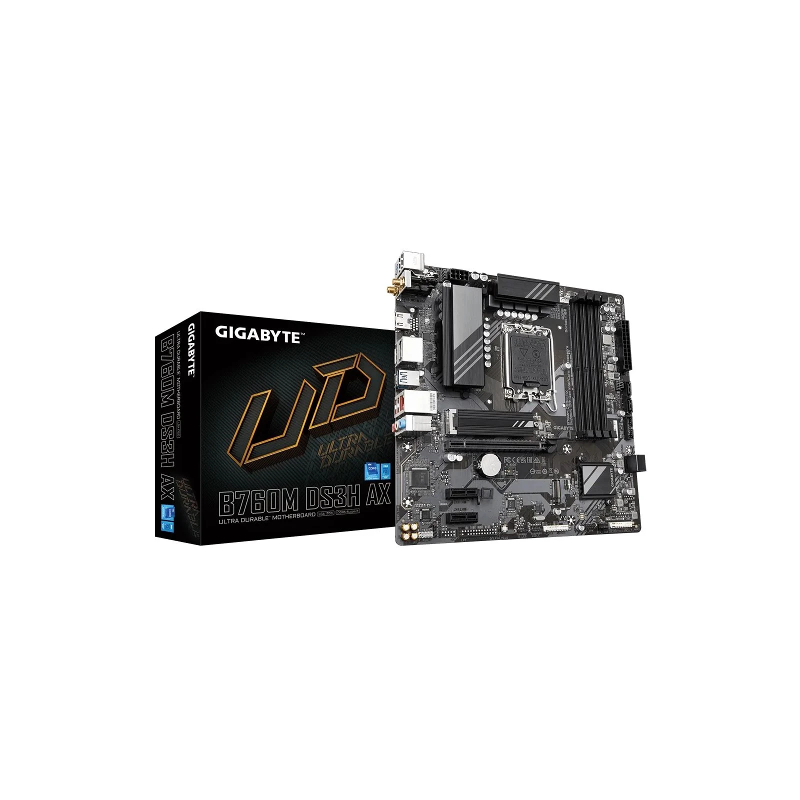 GIGABYTE B760M DS3H AX (UA) Призначення: звичайна; Сокет: 1700;