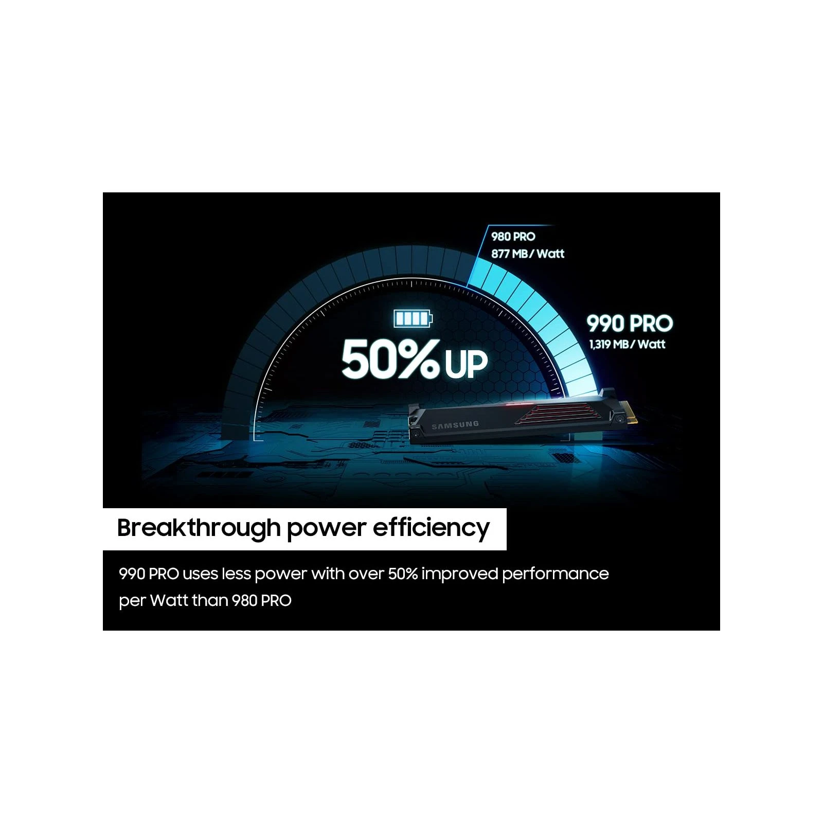 M.2 2280 1TB Samsung (MZ-V9P1T0GW) (UA) Тип накопичувача: внутрішній;