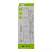 Patron 10 m3*1mm2 (SP-10610) 6 розеток BLACK (EXT-PN-SP-10610) (UA)