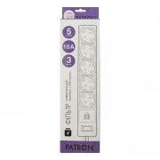 Patron 3m + 2 USB 2.0, 2.1A, 5 троянд. White (EXT-PN-SP-53-USB-W) (UA)