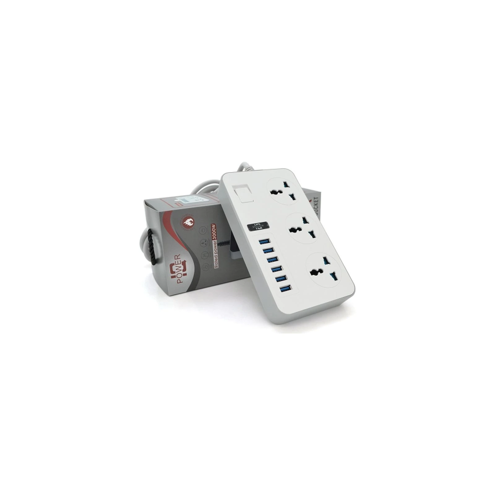 Voltronic TВ-Т09, 3роз, 6*USB White (ТВ-Т09-White) (UA) Номінальна напруга: 240 В; Струм