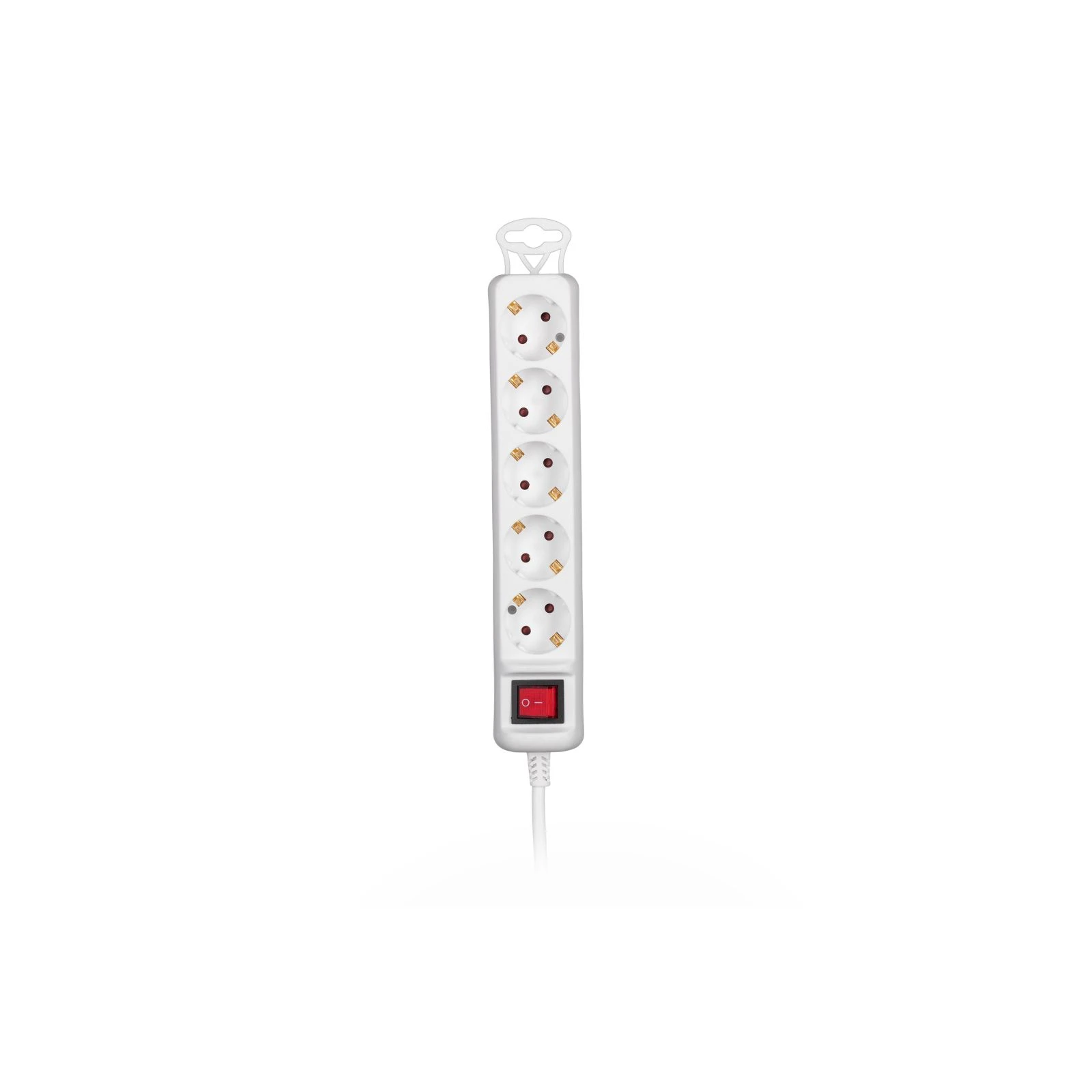 2E 5XSchuko з вимикачем,1.5м, white (2E-U05ESM1.5) (UA) Кількість розеток 5 шт