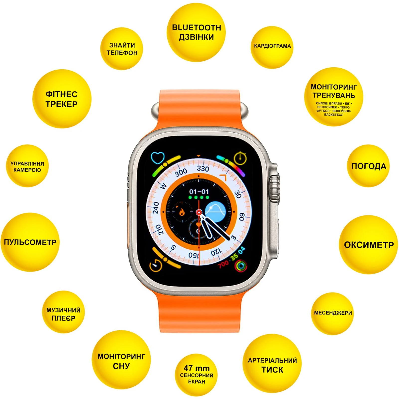 AURA X4 ProMax 53mm Orange (SWAX453O) (UA) Операційна система Nucleus OS