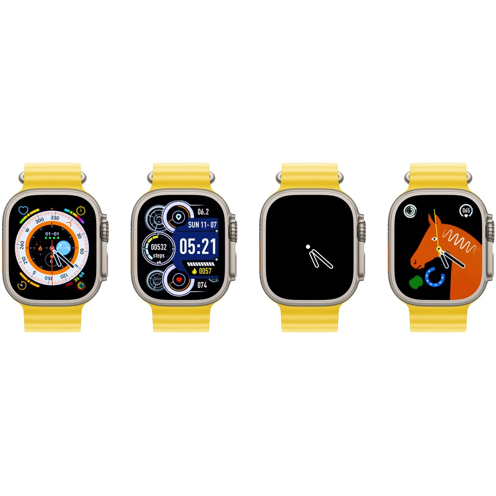 AURA X4 ProMax 53mm Yellow (SWAX453Y) (UA) Форма годинника квадратні