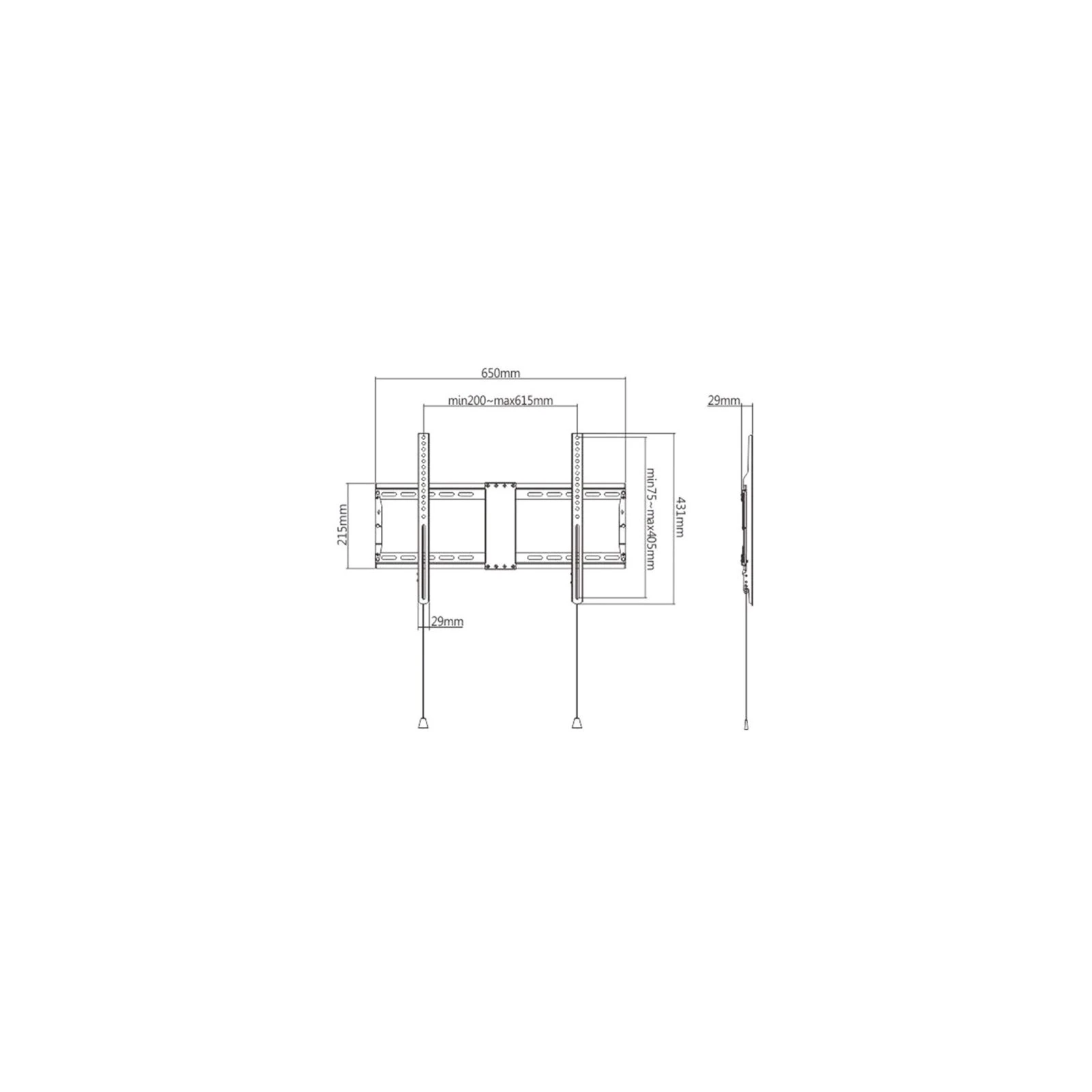 Gembird WM-80F-01 (UA) Мінімальна підтримувана діагональ 37