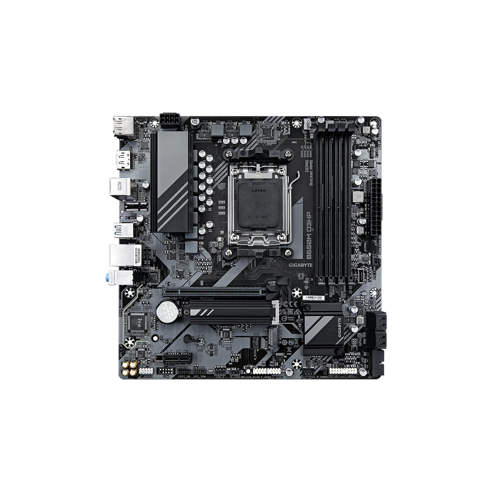 GIGABYTE B650M D3HP (UA) Поддержка процессоров AMD Socket AM5, support for : AMD Ryzen 7000 Series Processors